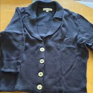 Cut Loose Navy Button-Up Top